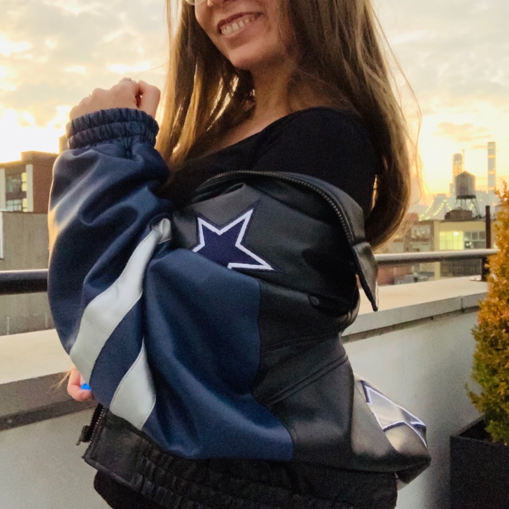 NFL GameDay Silver Blue Star Dallas Cowboys Jacket - Picture 13 of 16